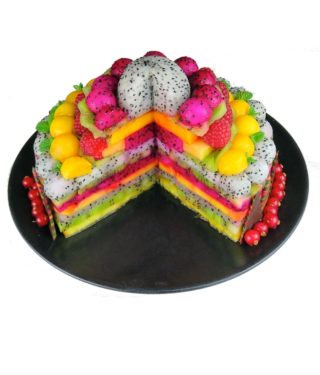 gâteau de fruits, création de fruits